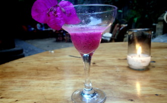 Lake Atitlan Restaurants Dragon Fruit Margarita at Il Giardino